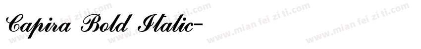 Capira Bold Italic字体转换